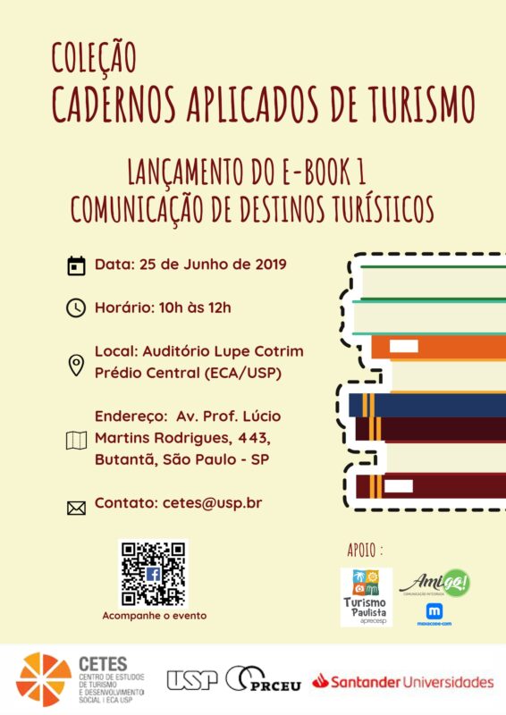Coleção cadernos aplicados de turismo será lançado