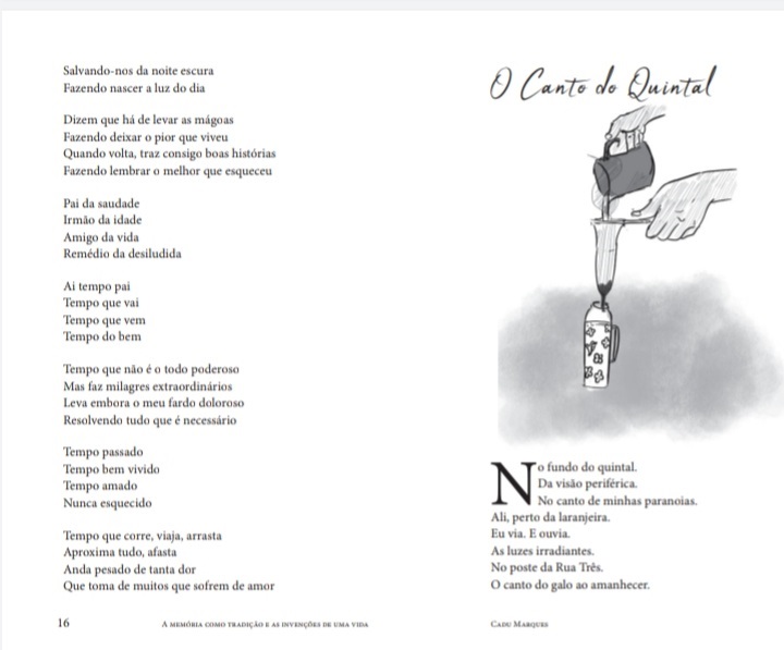 Duas das páginas presentes no livro de Cadu Marques – Foto: Cadu Marques