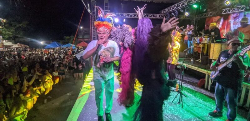 Bicho Terra levou toda a irreverência do carnaval de rua maranhense para a cidade de Bequimã - Foto: Prefeitura de Bequimão / Divulgação