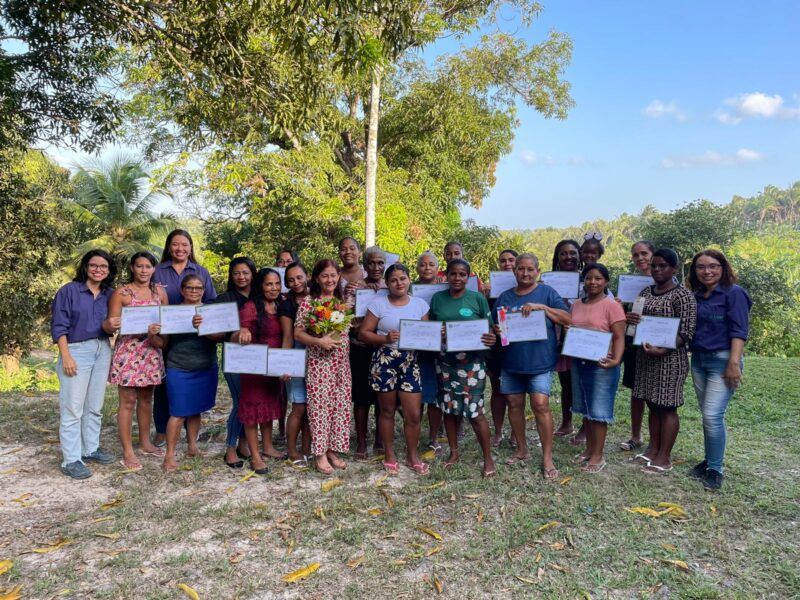 Formatura das alunas do Curso de Alimentação Alternativa promovido pela Ligga – Projeto Porto São Luís e SENAR-MA – Foto: Divulgação