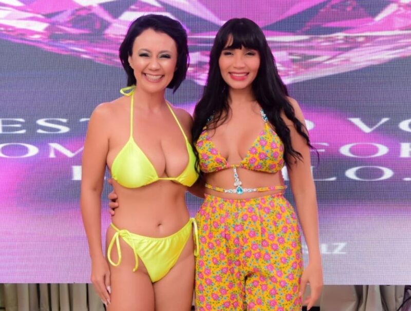 Rita Matos (Embaixadora da Ana Biquínis) e a personal Stilist Paulinha Aguiar – Foto: Divulgação