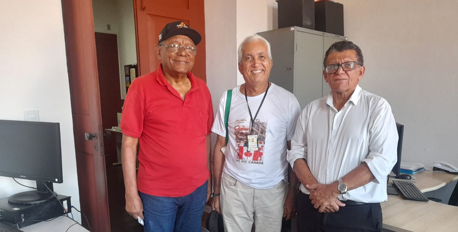 Herbert de Jesus Santos, Simão Cireneu Ramos e Josemar Pinheiro, no IPHAN: O melhor para a Festa de Ribamar – Foto: Isaurina Nunes