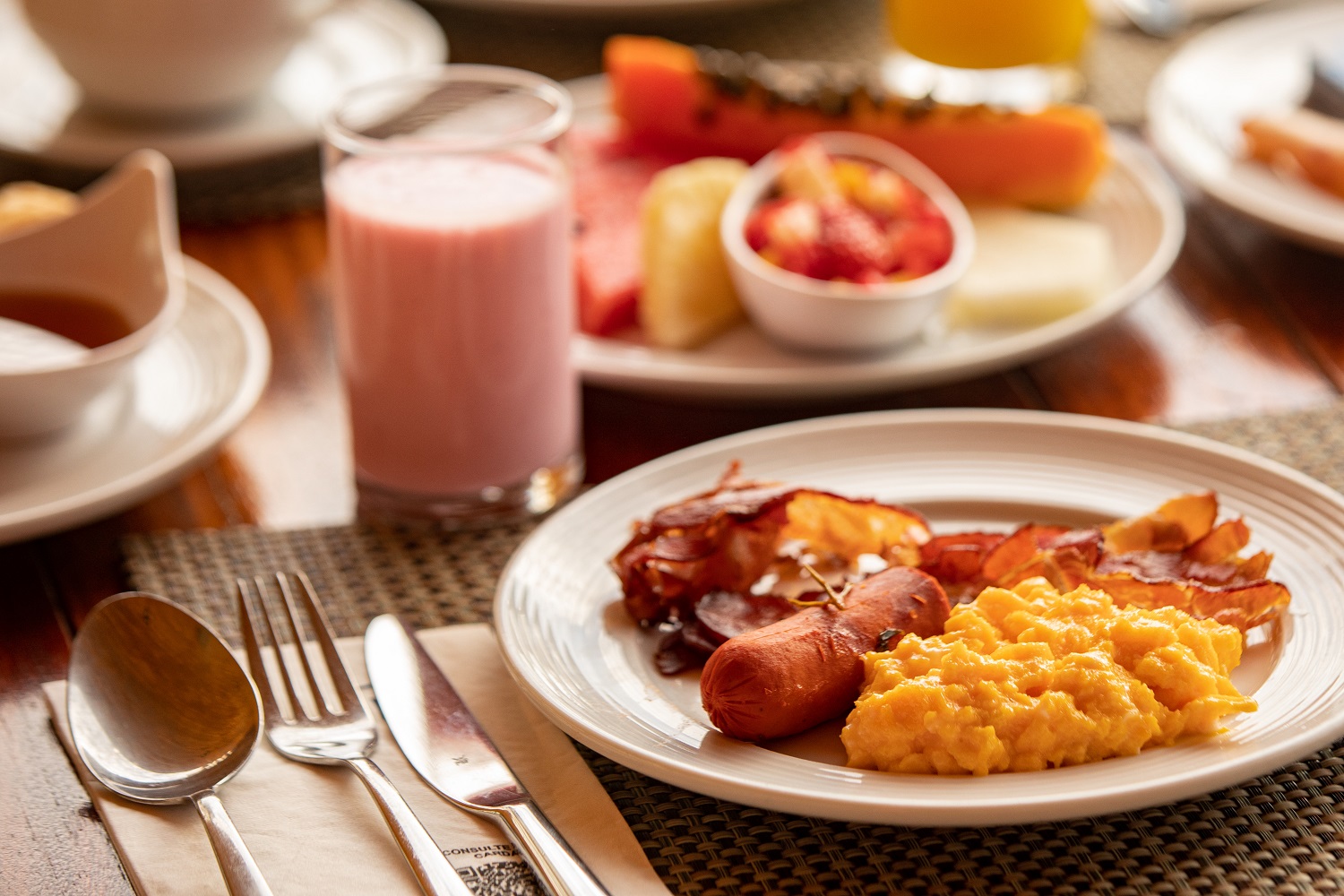 Um saboroso serviço de buffet matinal revigorando os hóspedes para um dia cheio de atividades -Foto: Divulgação