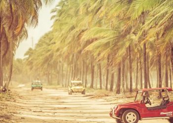 A típica imagem das férias na Praia de Maracaipe