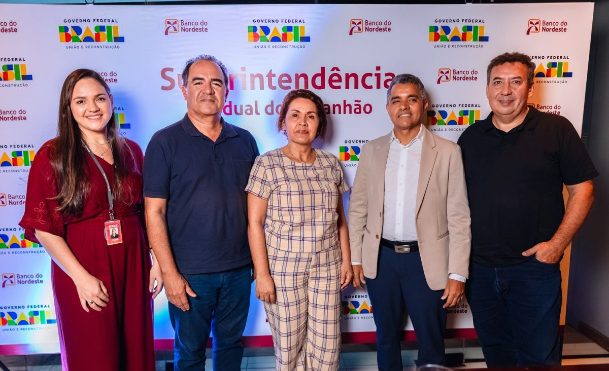 A jornalista e assessora de comunicação do BNB, Julliene Gomes, o jornalista Marcos Davi, a gerente comercial de O Imparcial, Zucy Andrade, e o jornalista superintendente de produção e conteúdo de O Imparcial, Célio Sérgio - Foto: Emanoel RT 
