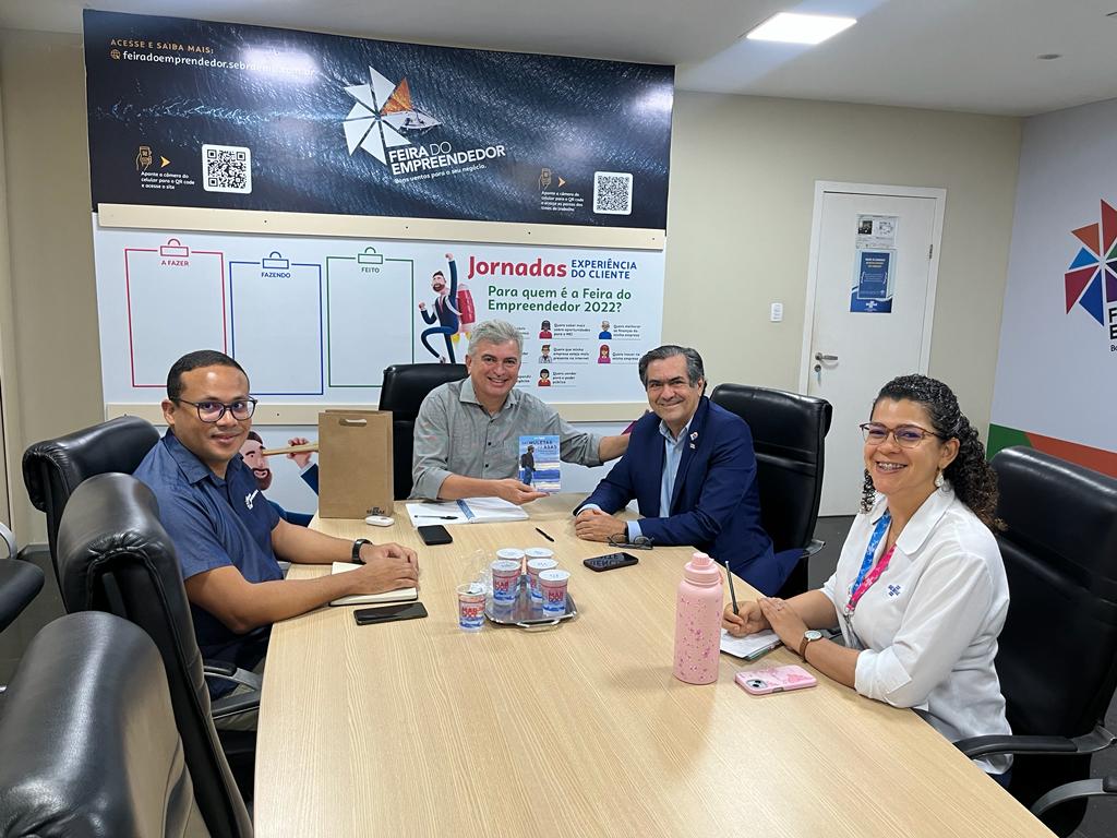 Albertino Leal, Luiz Thadeu, Flávia Nadler e Fernando Diniz, analistas do Sebrae-MA - Foto: Divulgação