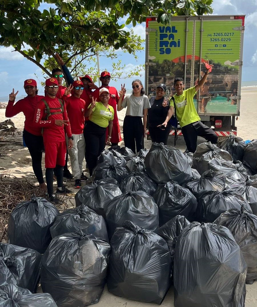 O lixo recolhido na ação, mostrando o compromisso e a responsabilidade para com o meio ambiente – Foto: Divulgação