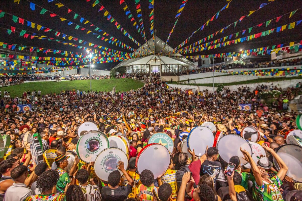 Boi de Maracanã em belo espetáculo no Festejo de São Pedro – Foto: Taciano Brito 