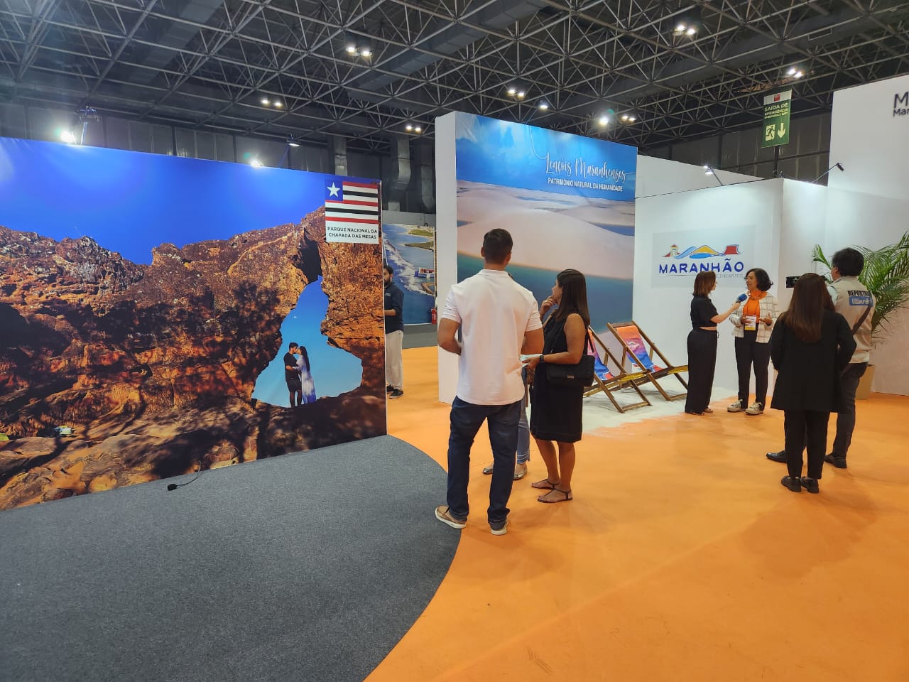 Chapada das Mesas e Lençóis Maranhenses abrilhantam e destacam o estande do Maranhão – Foto: Seleucia Fontes