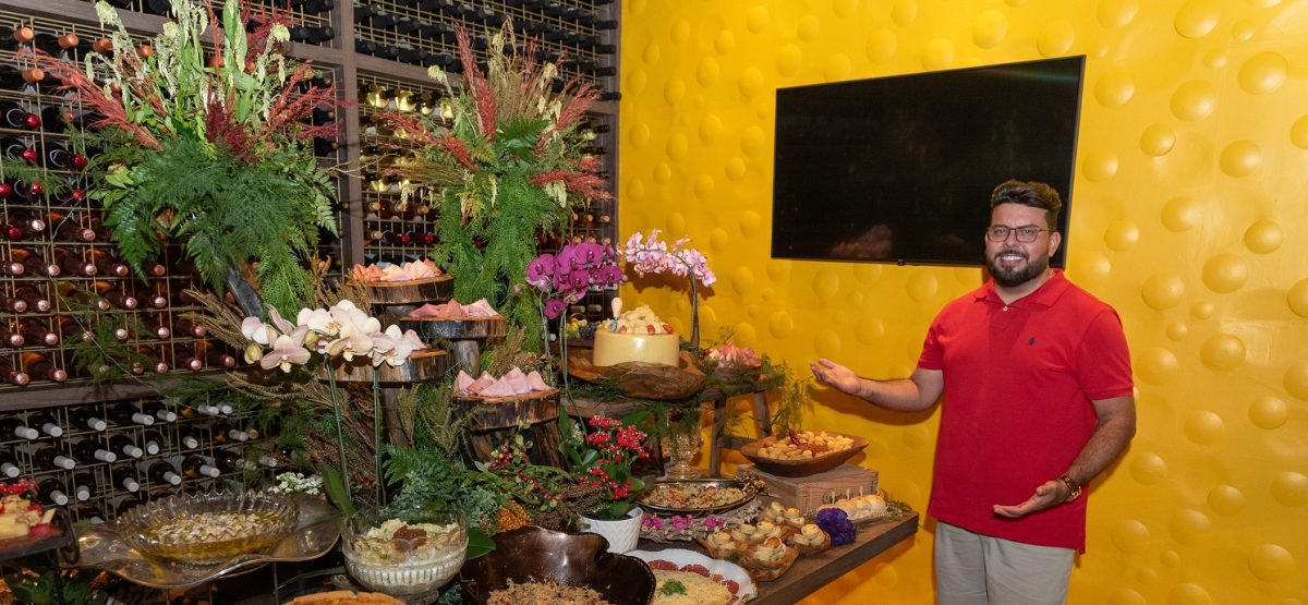 Todo o esmero e bom gosto da ilha gastronômica criada por Werter Bandêira para o evento – Foto: Clayton Farias