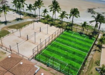 Arena Cana Brava oferece quadras modernas e atividades guiadas para toda a família – Foto: Divulgação