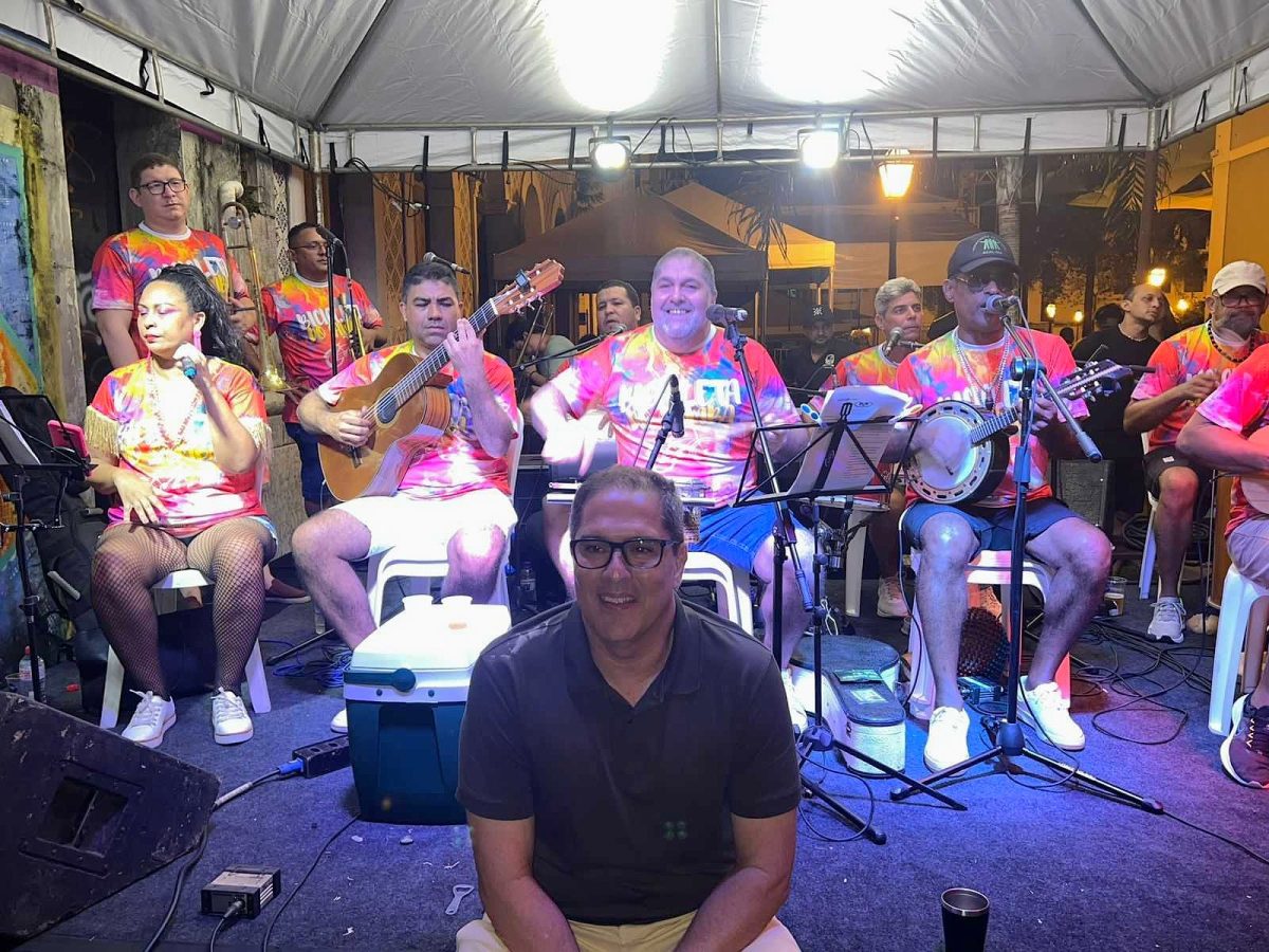 O Secretário Municipal de Cultura Maurício Itapary prestigiou o Bloco da Bicicletinha – Foto: Danielle Vieira