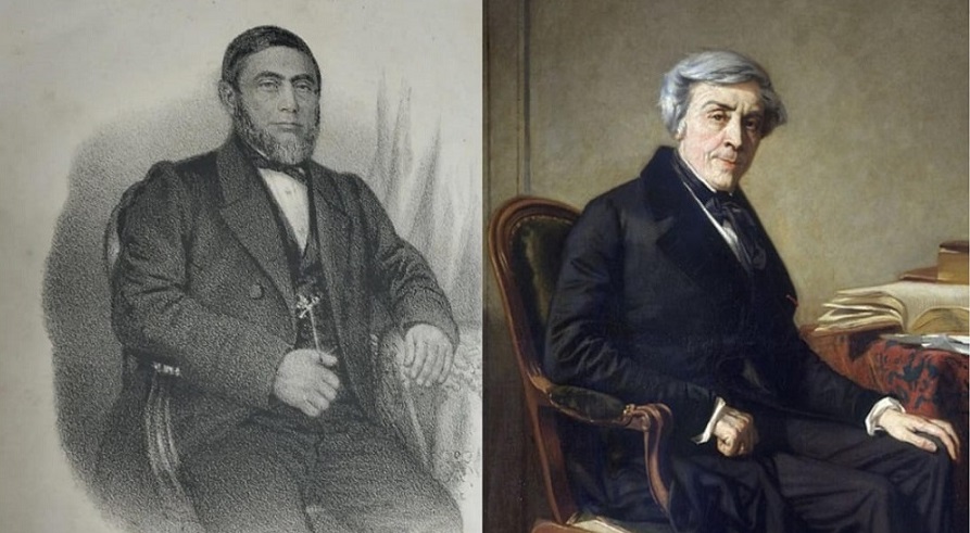 João Lisboa e Michelet - Fonte: LEAL, Henrique et. Al. Obras de João Lisboa. Tipografia Belarmino Matos, 1865. Jules Michelet nas telas de Thomas Couture (1815-1879) - Foto: Reprodução