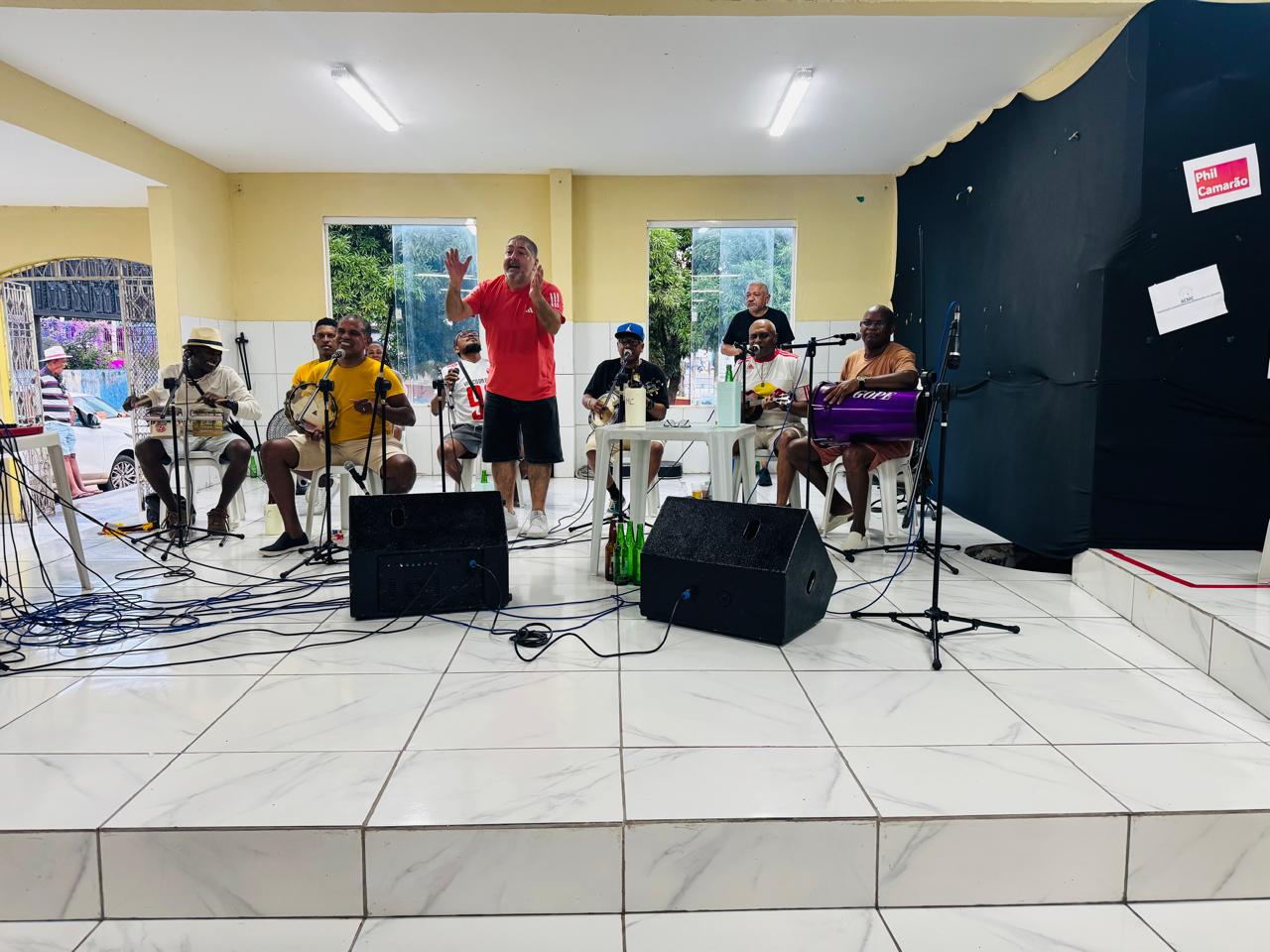 Sambasquete formado por sambistas da Ilha – Foto: Divulgação