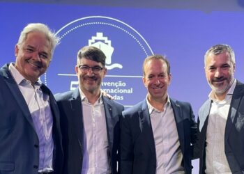 Gabriel Rego, Travel (Europ Assistance); Ignacio Palacios, Sales/Revenue (MSC Cruzeiros); Adrian Ursilli, Diretor-geral Brasil (MSC); Rogério Guandalini, Comercial/Marketing/Produtos (Europ) - Foto: Divulgação