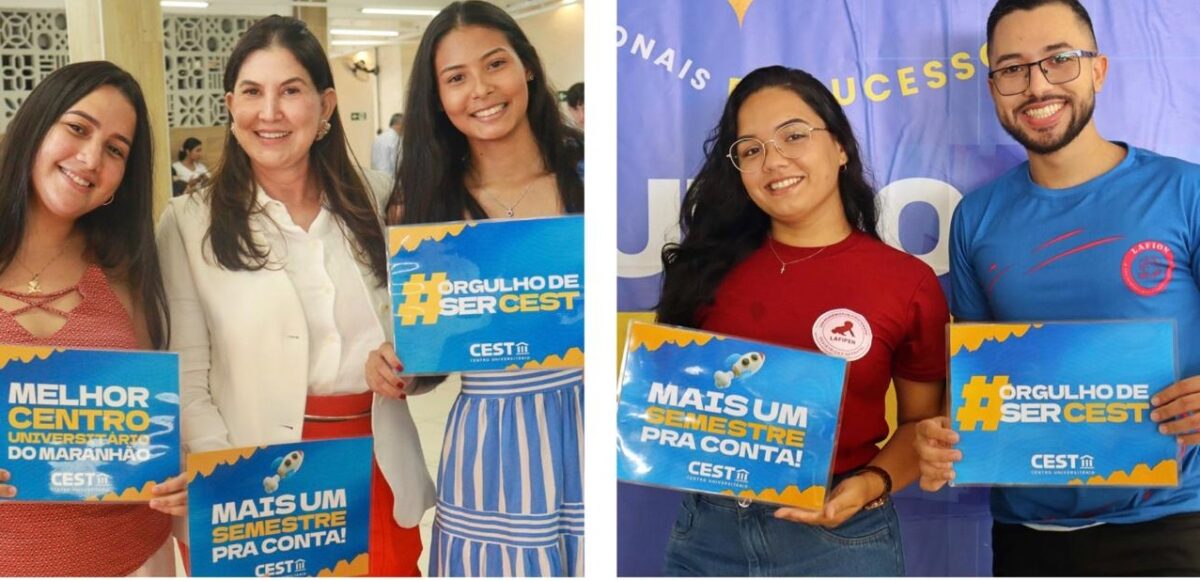 Alunos integrantes de Ligas Acadêmicas, docentes e a Reitora do CEST Dra. Maria da Conceição Melo Rolim recebem visitantes no evento Conecta CEST nessa quinta – feora (21.08) na sede da Universidade no Anil - Foto: Divulgação