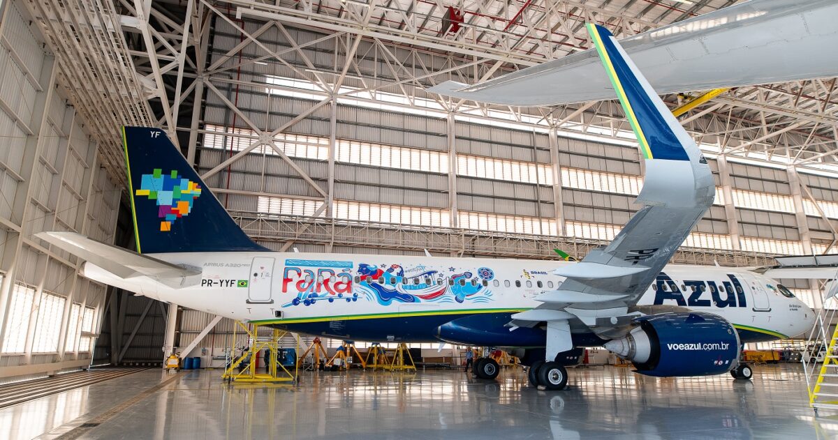Aeronave adesivada em homenagem ao Pará - Guilherme Ramos