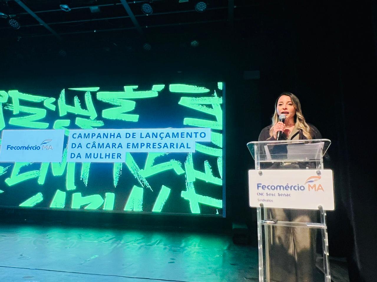 A Gerente de Comunicação da Fecomércio – MA Jovanna Abreu apresentou a campanha de lançamento da Câmara, que vai destacar e valorizar os negócios comandados por mulheres - Foto: Danielle Vieira