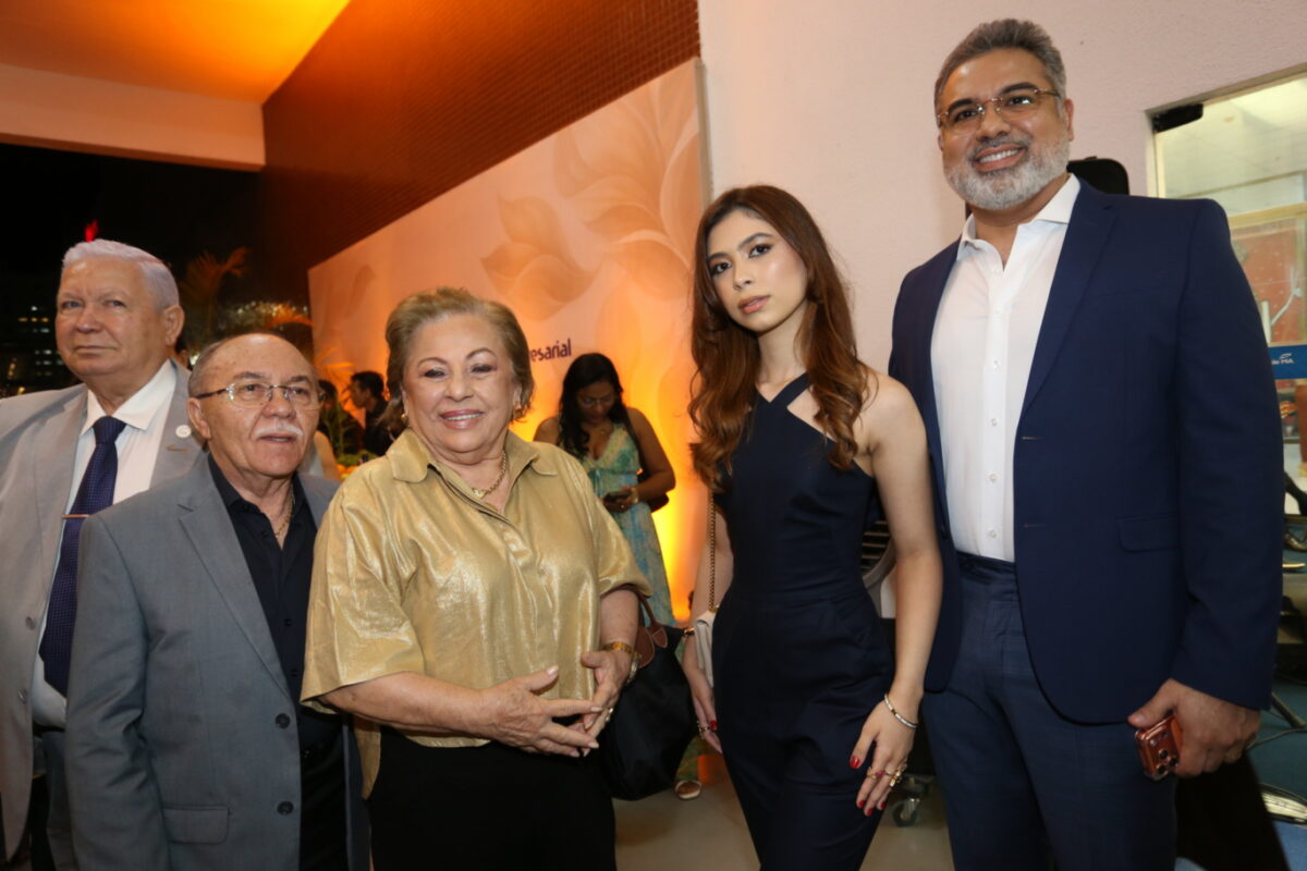 O Presidente da Fecomércio – MA Maurício Feijó e a esposa Ana Célia Feijó com a neta Ana Clara e o genro, empresário Anderson Bentes  - Foto: Danielle Vieira