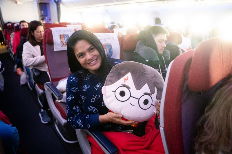 Emanuela Andrade é fã de Harry Potter e ganhou este voo de presente do marido - Foto: Divulgação